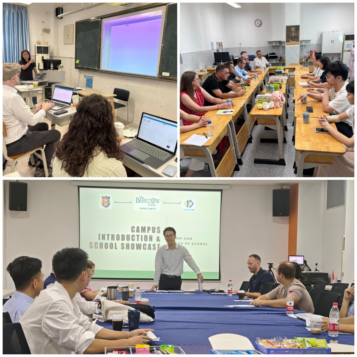 New teachers taking part in campus orientation