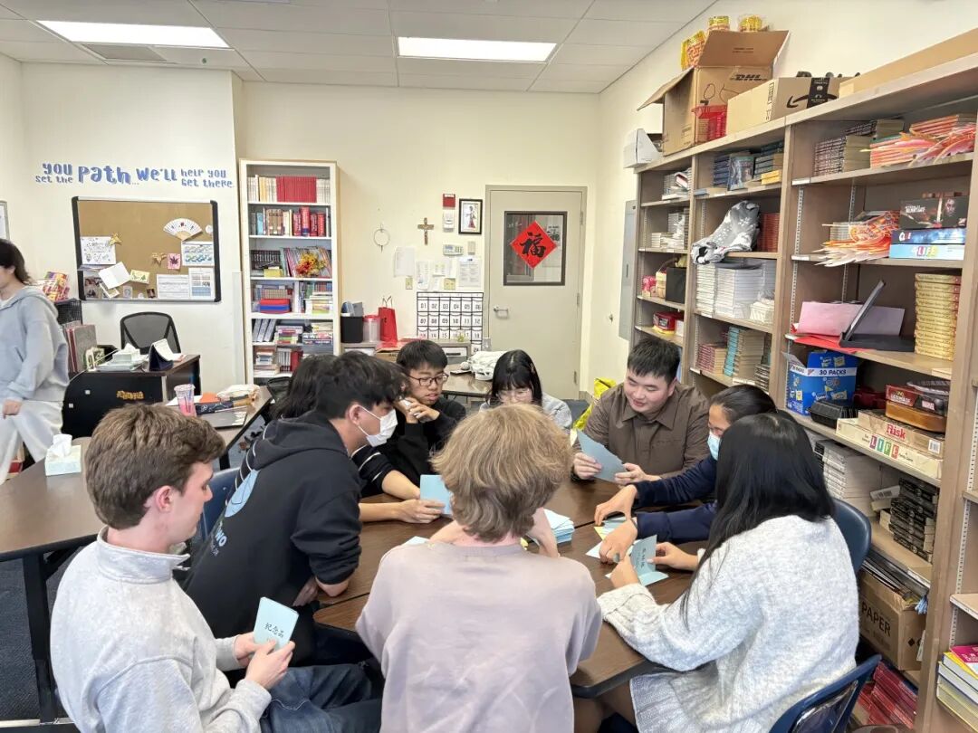 Visiting students learning alongside local students