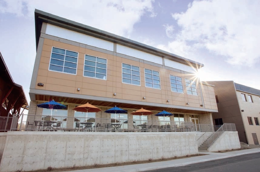 St. Mary’s School classroom building and outdoor terrace