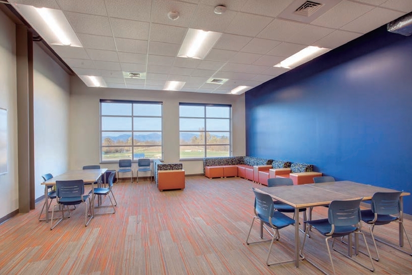 Flexible student study and collaboration room at St. Mary’s School